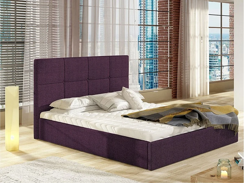 Letto ComfiDream 130, Doppio, Lilla, 160x200, Arazzo, Con, 171x213x106cm