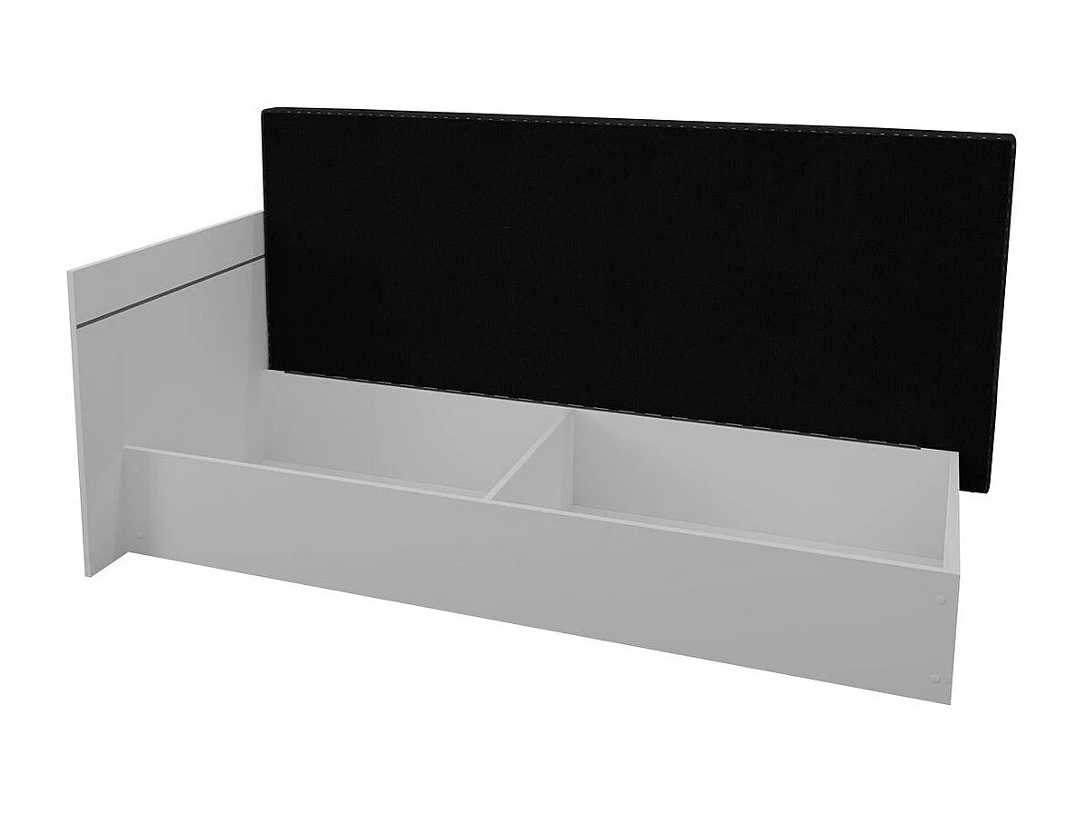 Cama Dover 101, Individuales, Negro, 80x190, 80x192x68cm