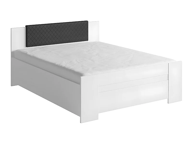 Cama Catromi 101, Doble, Blanco, 160x200, Aglomerado laminado, Somieres, 165x205x90cm