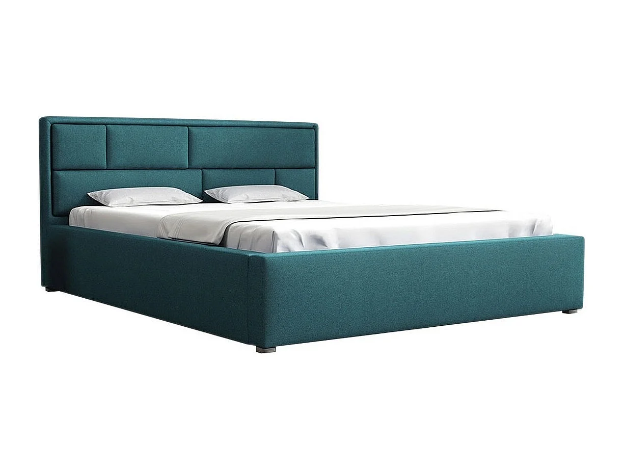 Letto Pomona 105, Singolo, Turchese, 120x200, Arazzo, Con, 140x223x93cm