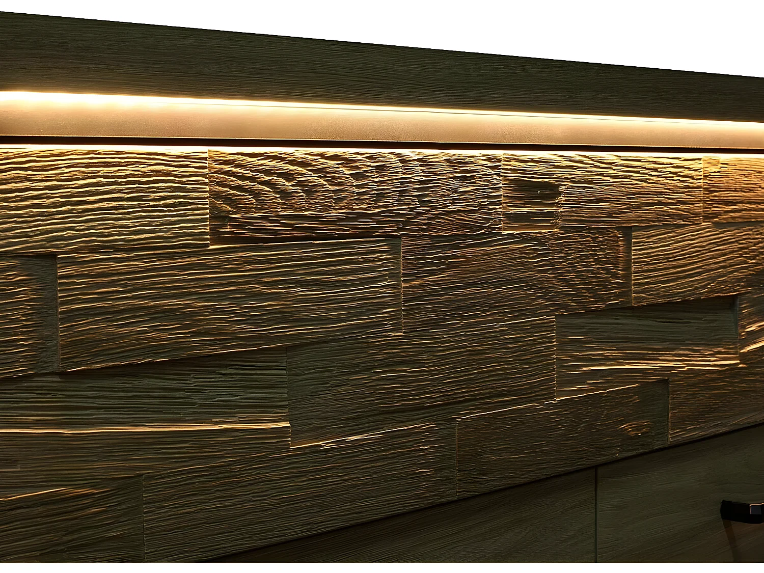 Cama Etrmoni 113, Doble, De color marrón claro, 160x200, Aglomerado laminado, Somieres,