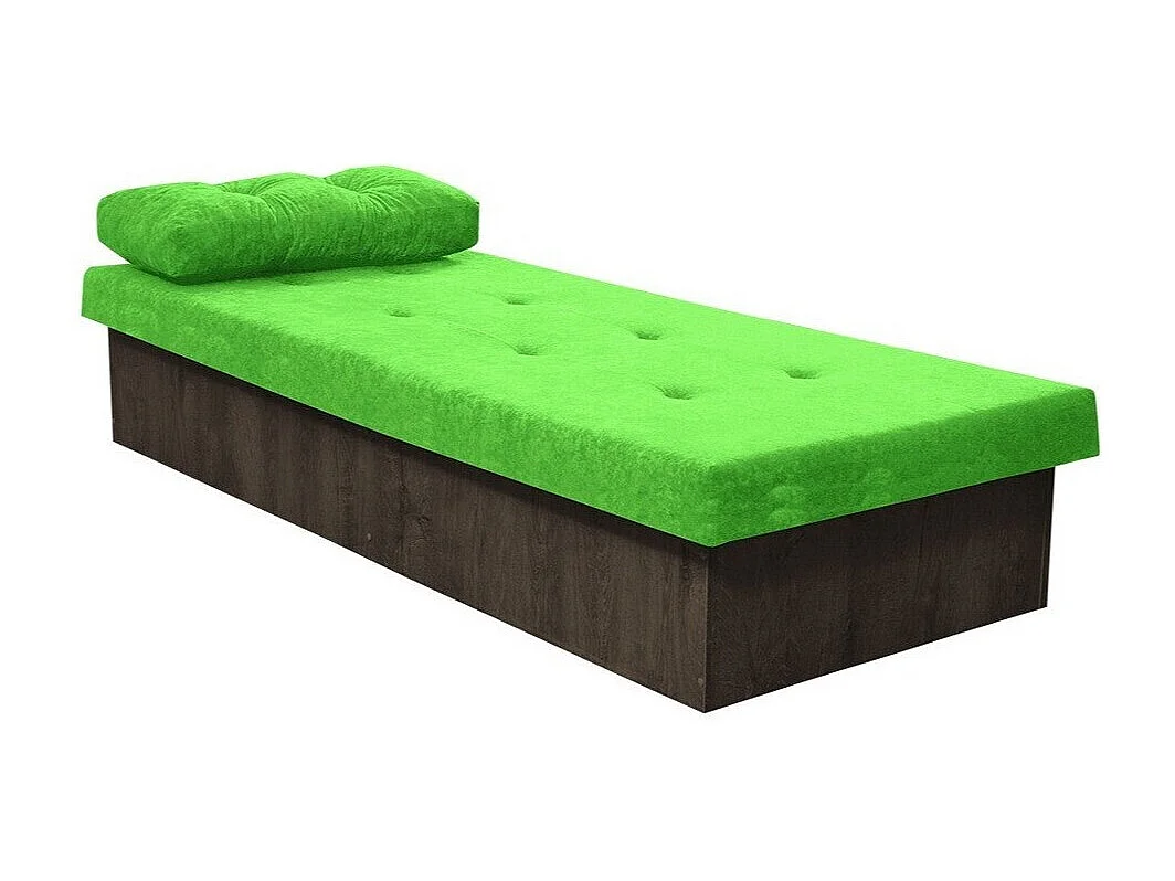 Letto Dover 100, Singolo, Verde, 80x190, 80x190x39cm