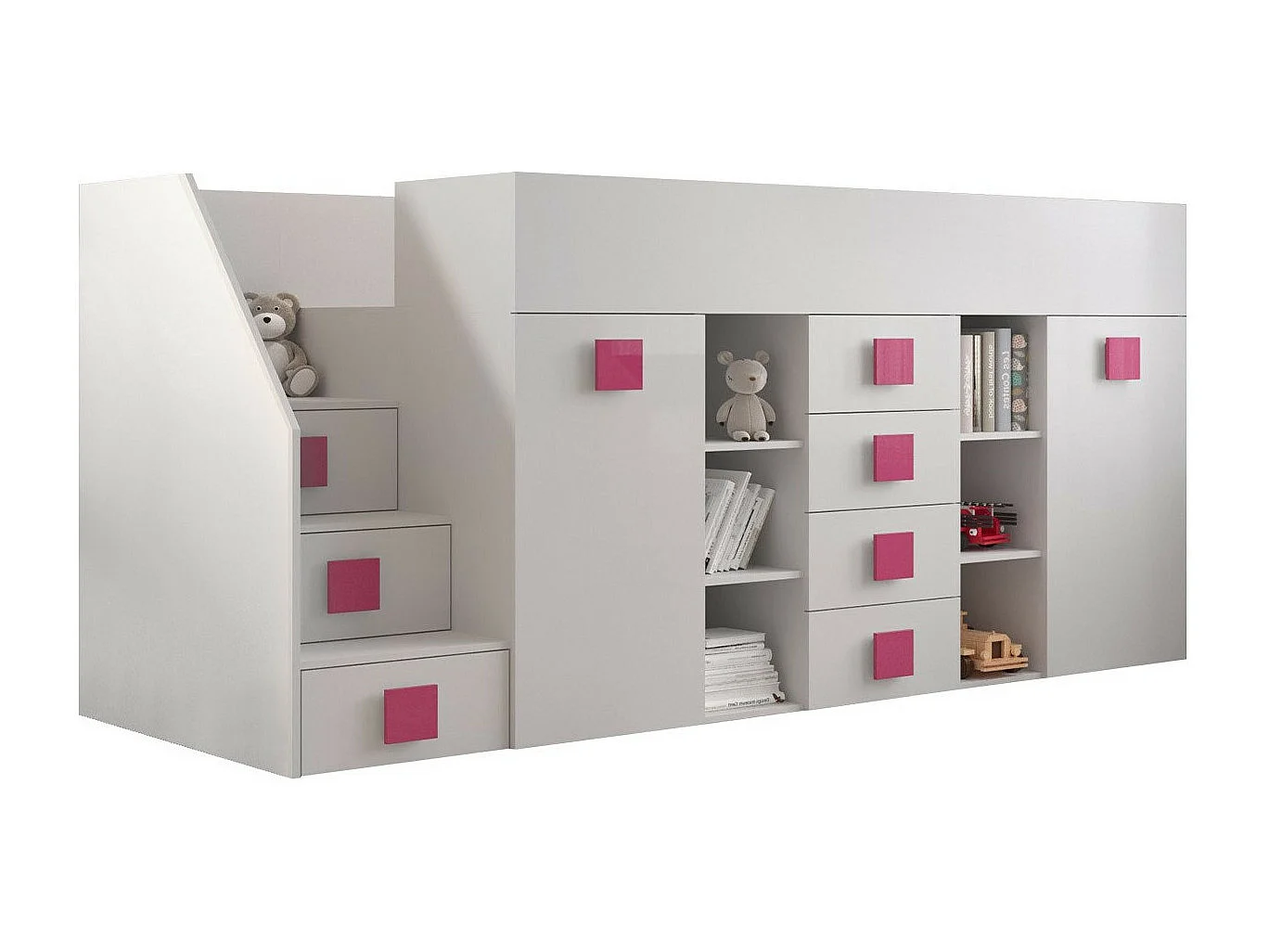Litera Hartford 366, Individuales, Blanco, 90x200, Aglomerado laminado, Somieres, 94cm