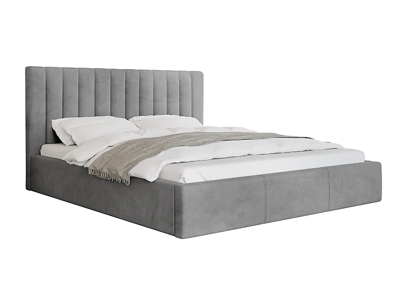 Letto ComfiDream 179, Doppio, Grigio, 160x200, Arazzo, Con, 171x212x105cm