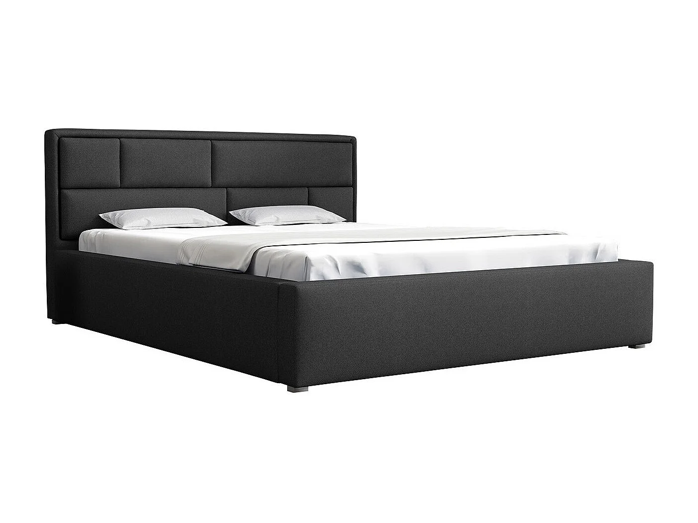 Cama Pomona 104, Individuales, Gris, 120x200, Tapiz, Somieres, 140x223x93cm