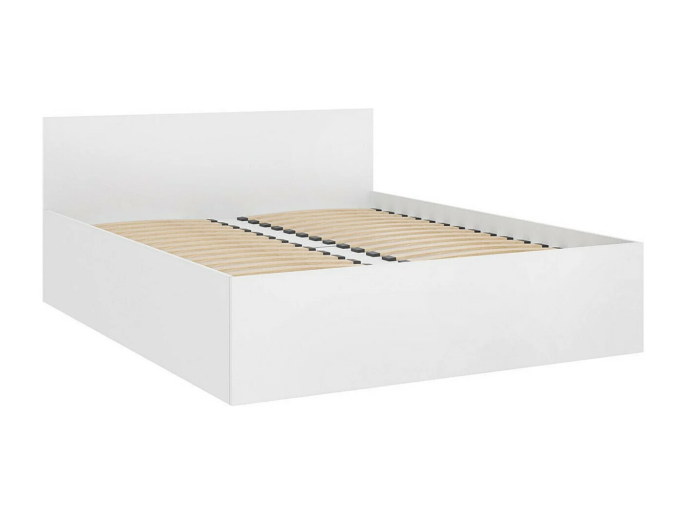 Cama Comfivo Romtea 100, Casal, Branco, Placa de aglomerado laminado
