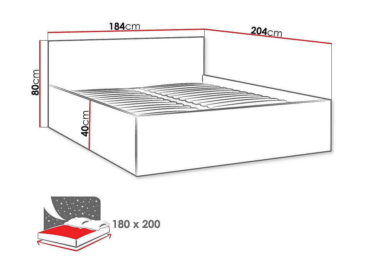 Cama Comfivo Romtea 100, Casal, Branco, Placa de aglomerado laminado