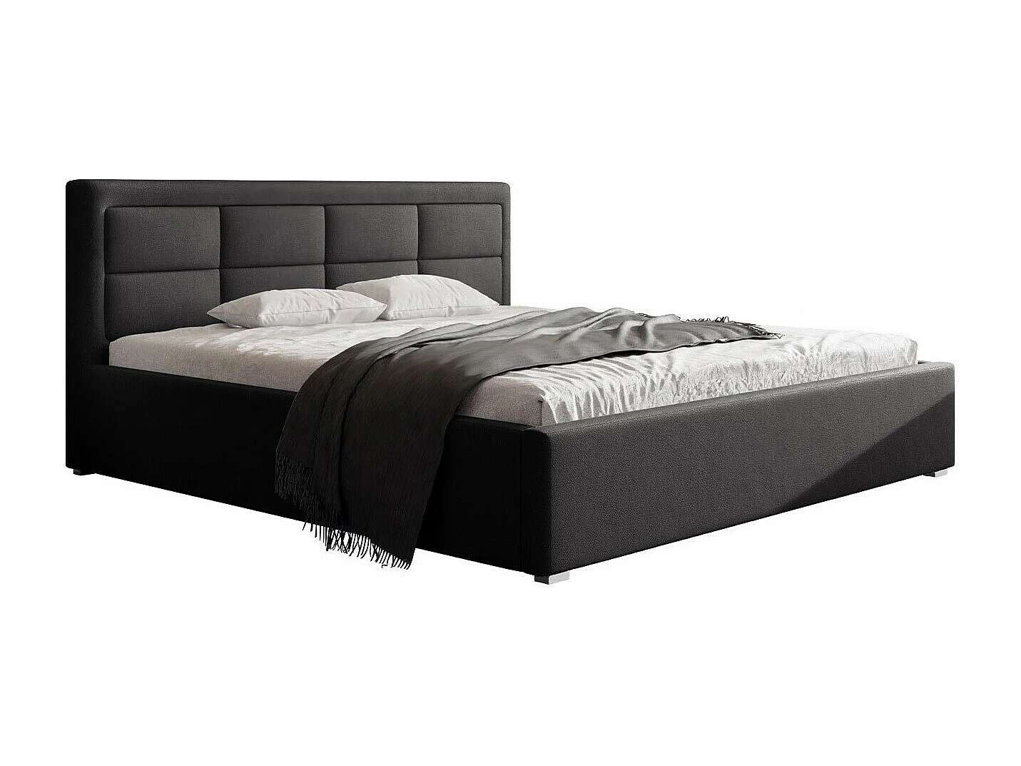 Cama Pomona 103, Individuales, Gris, 120x200, Tapiz, Somieres, 140x223x93cm
