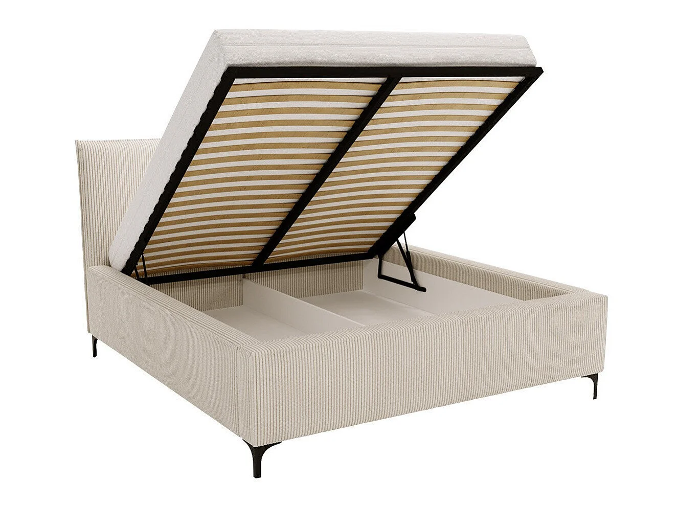 Cama Clovis 113, Individuales, Gris claro, Tapiz, Somieres, 14x21x11cm