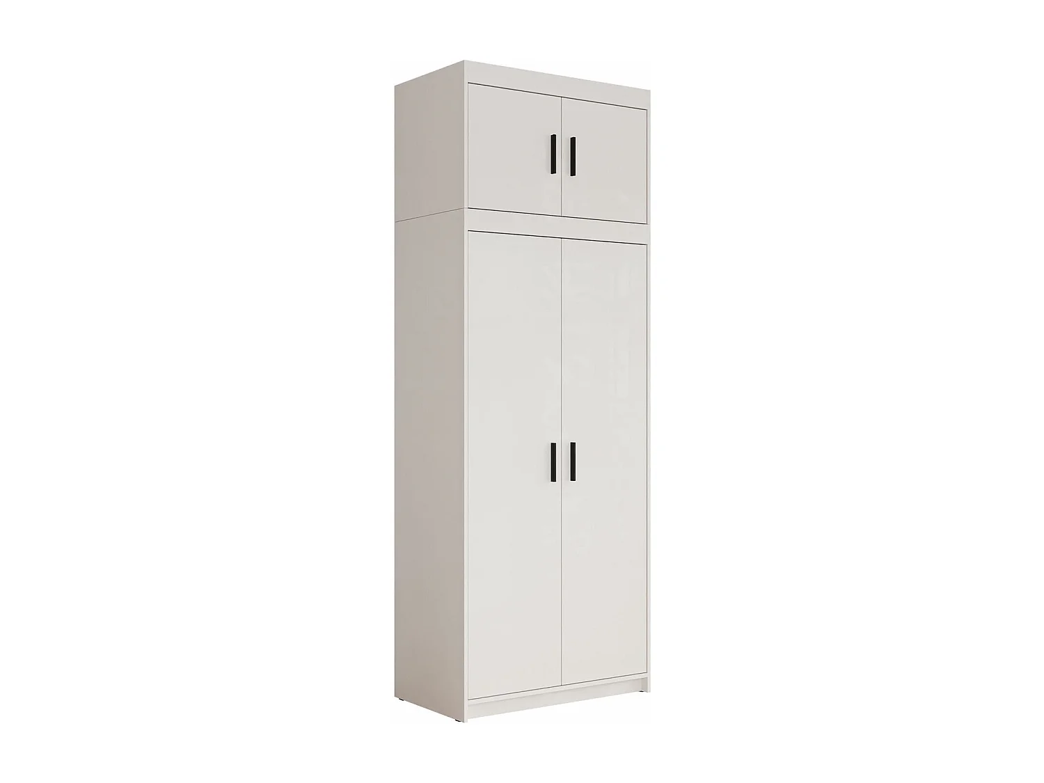 Armoire Novduni 103, Blanc, 246x90x53cm, Portes d'armoire: Avec des charnières