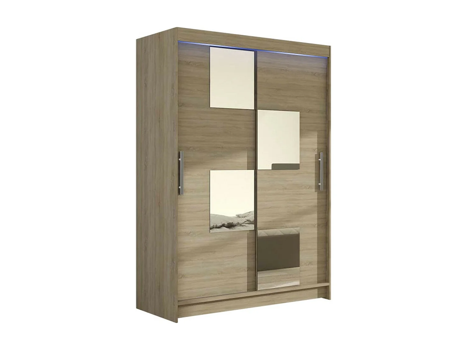 Armoire Closico 105, Sonoma chêne, 200x120x58cm, Portes d'armoire: Coulissantes