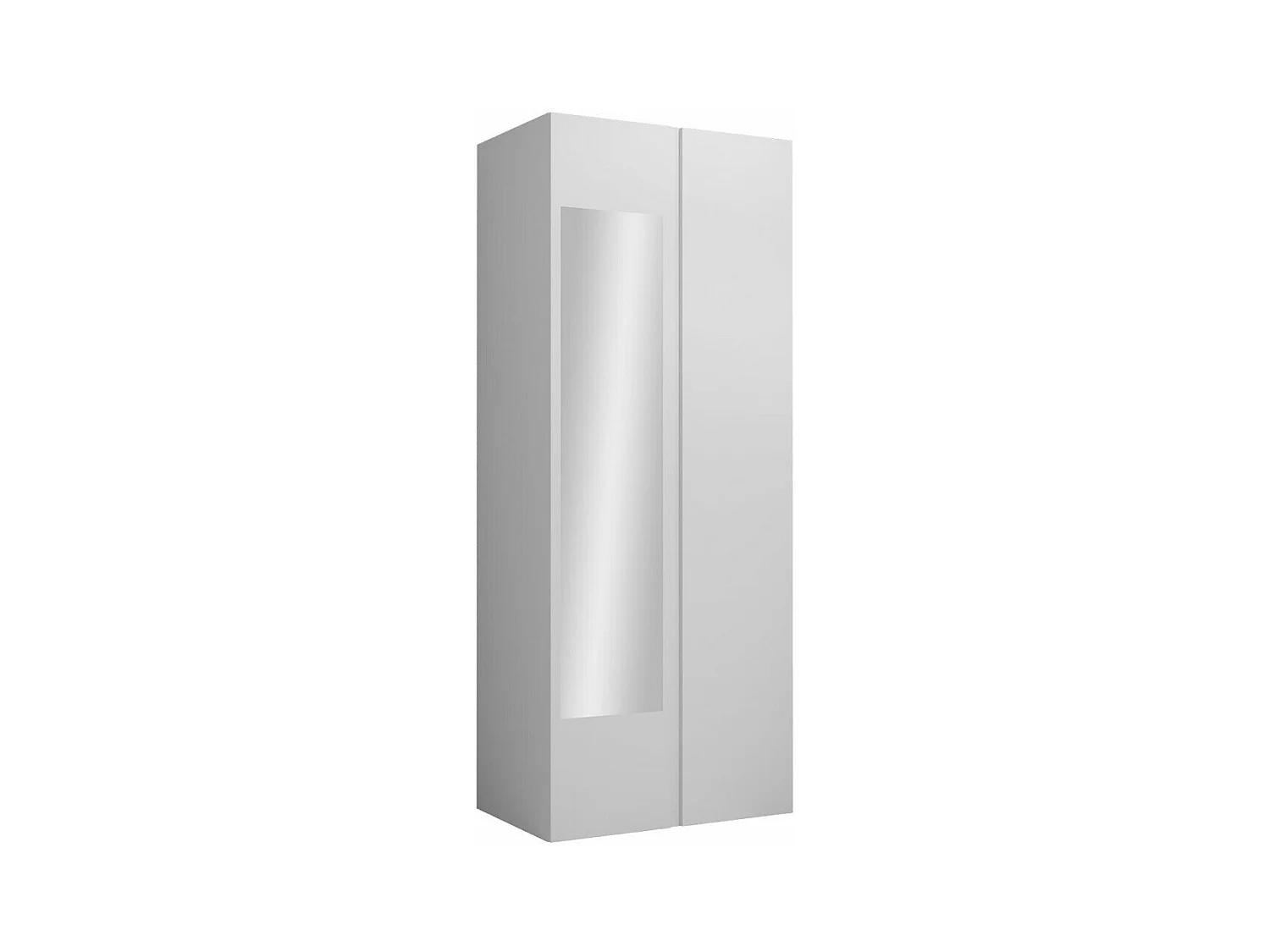 Armoire Hartford 368, Blanc, 186x74x44cm, Portes d'armoire: Avec des charnières