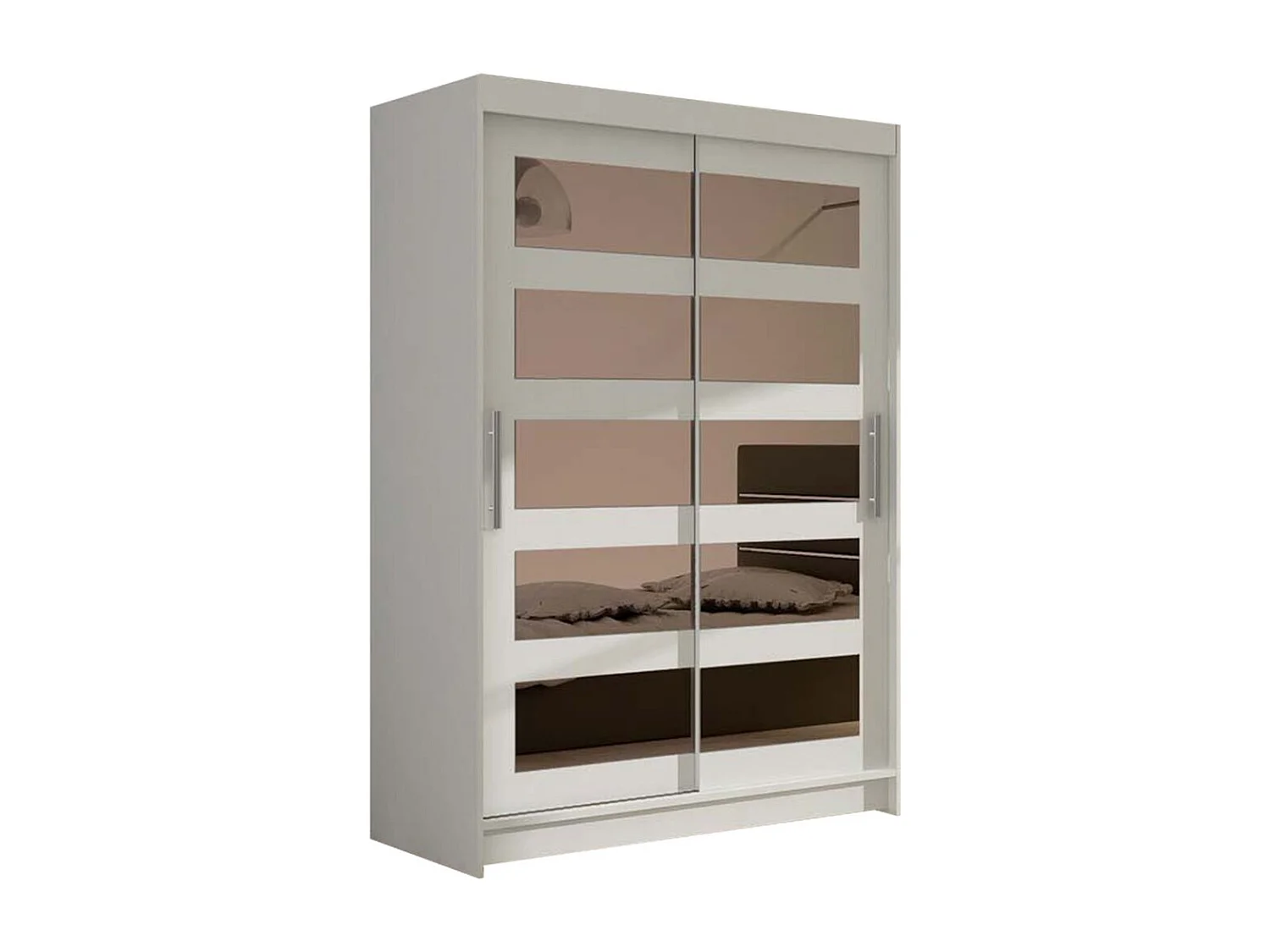 Armario Closico 111, Blanco, 200x120x58cm, Puertas de armario: Correderas