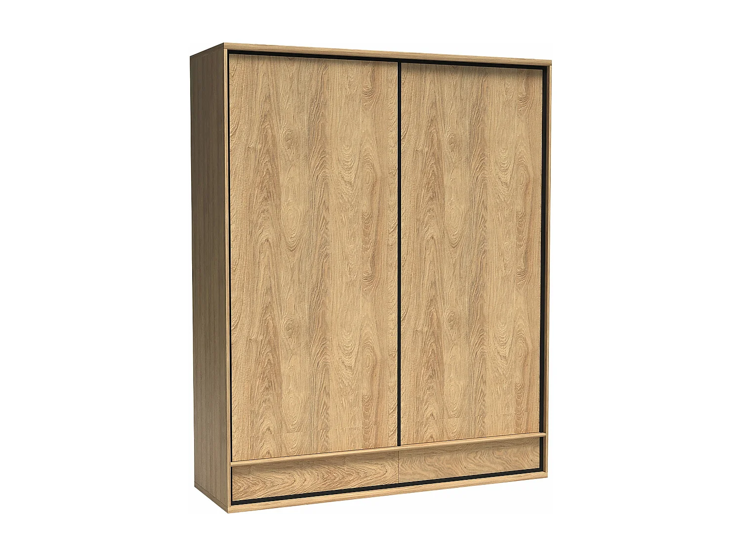 Armario Etrmoni 109, Luminoso madera, 221x177x59cm, Puertas de armario: Correderas