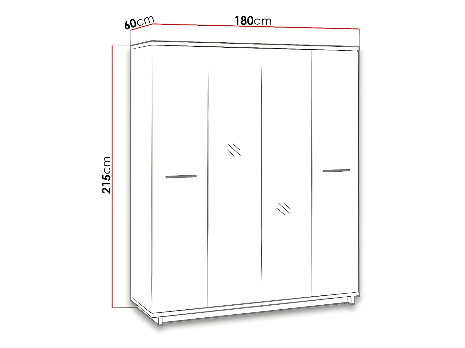 Armario Morlira 108, Roble Artisan|Negro mate, 215x180x60cm, Número de estantes: 7