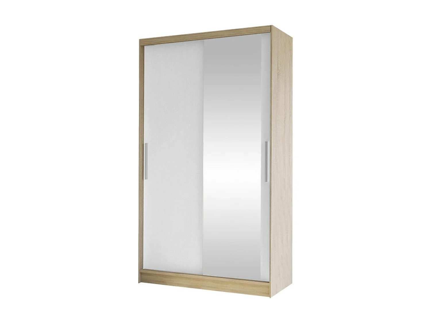 Armario Closico 164, Roble Sonoma|Blanco, 200x100x58cm, Puertas de armario: Correderas