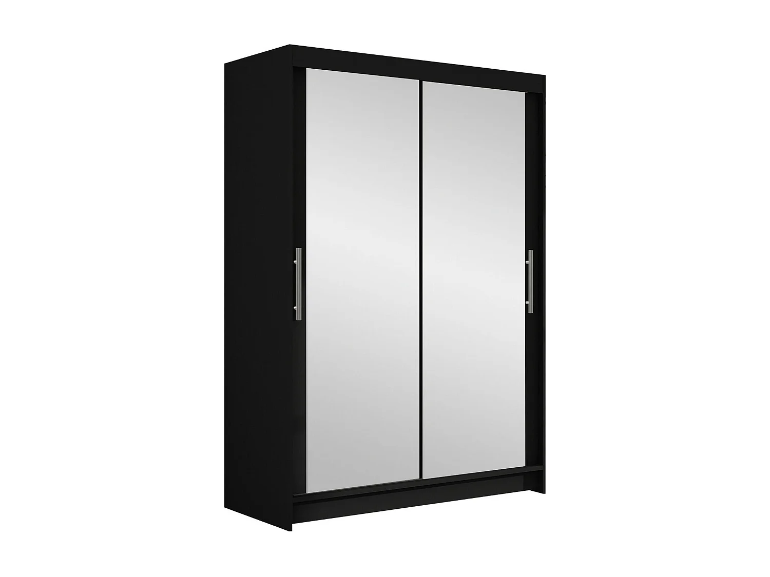Armario Closico 129, Negro, 200x120x58cm, Puertas de armario: Correderas