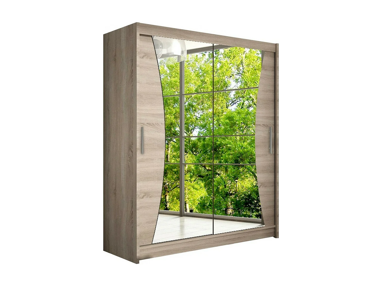 Armoire Closico 116, Truffe chêne, 200x150x58cm, Portes d'armoire: Coulissantes