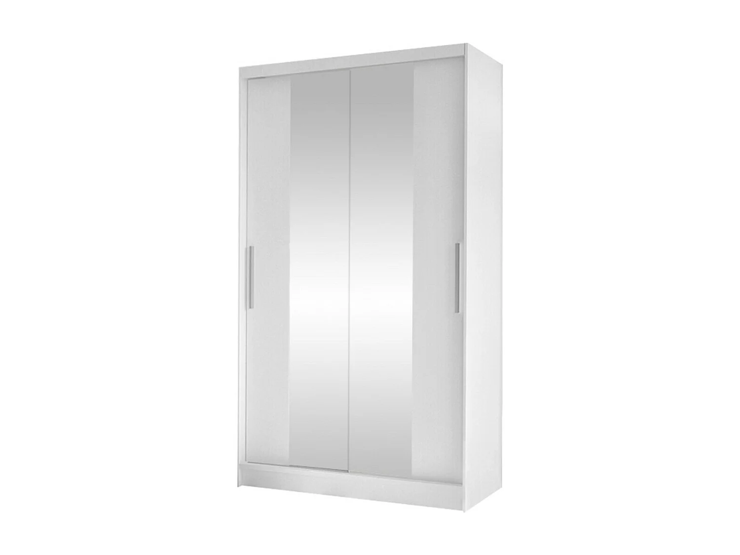 Armadio Closico 163, Bianco, 200x100x58cm, Porte armadi: Scorrevoli
