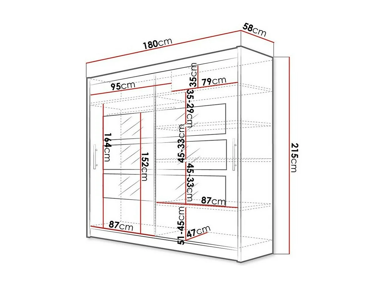 Armario Closico 101, Roble Sonoma, 215x180x58cm, Puertas de armario: Correderas