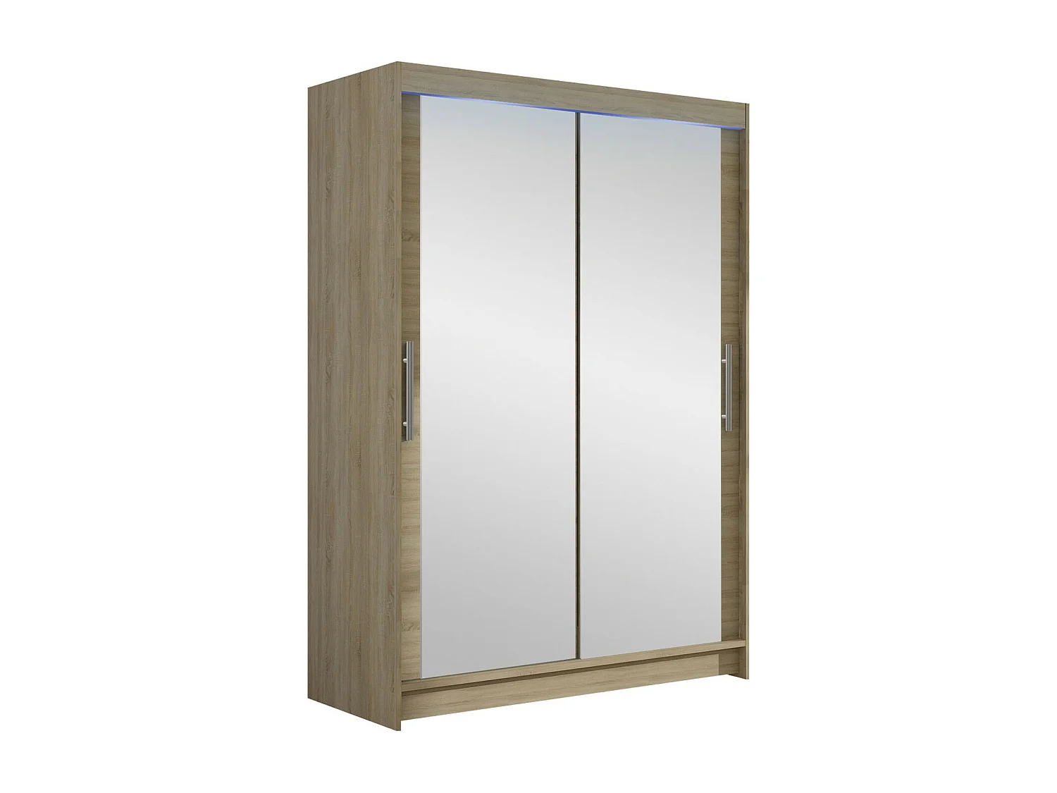 Armoire Closico 129, Sonoma chêne, 200x120x58cm, Portes d'armoire: Coulissantes
