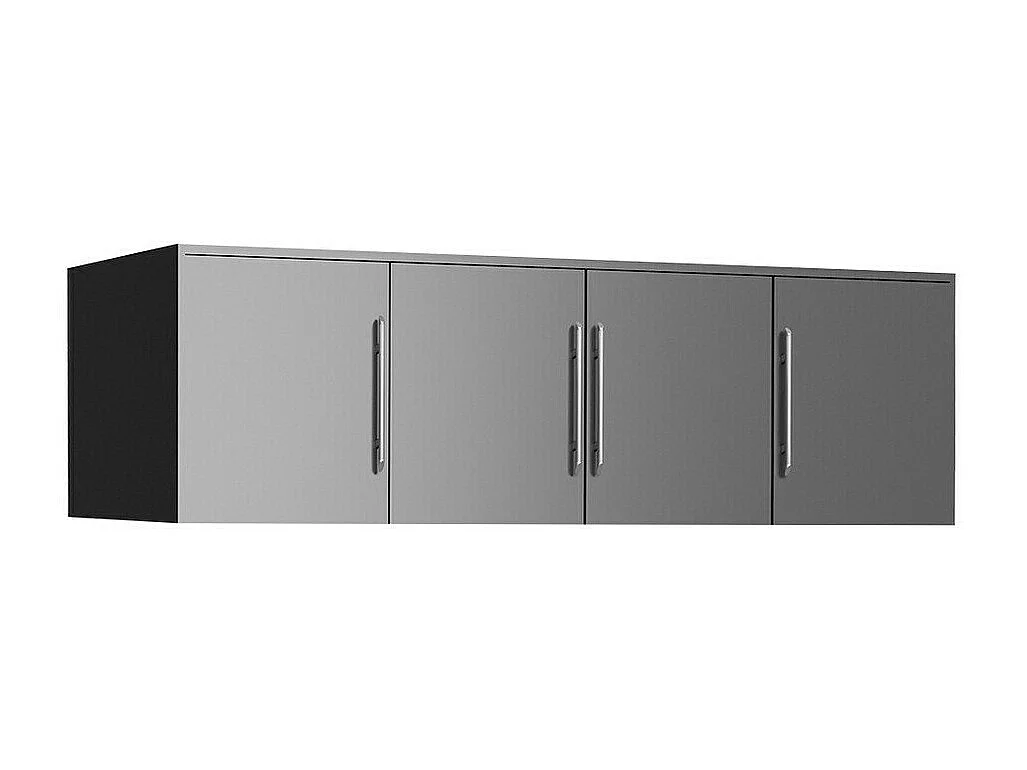 Armoire Dortivu 147, Graphite, 245x196x58cm, Portes d'armoire: Avec des charnières