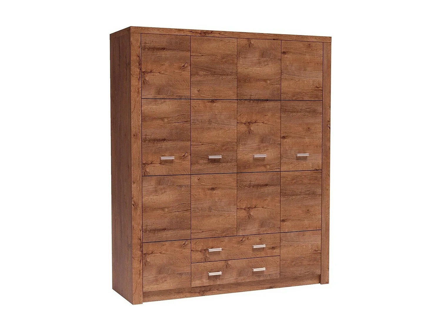 Armario Serfeno 116, Fresno, 214x178x58cm, Puertas de armario: Con bisagras