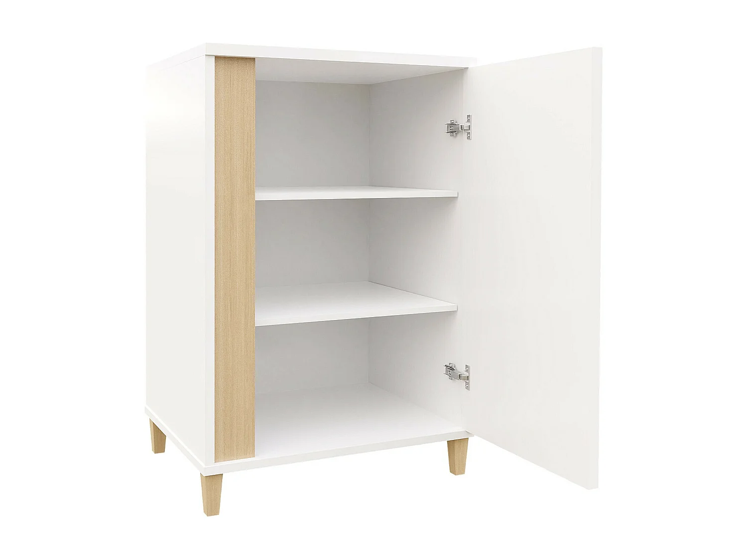 Buffet Livseri 100, Blanc brillant|Blanc, 88x52cm, Le nombre de portes: 140cm, Stratifié