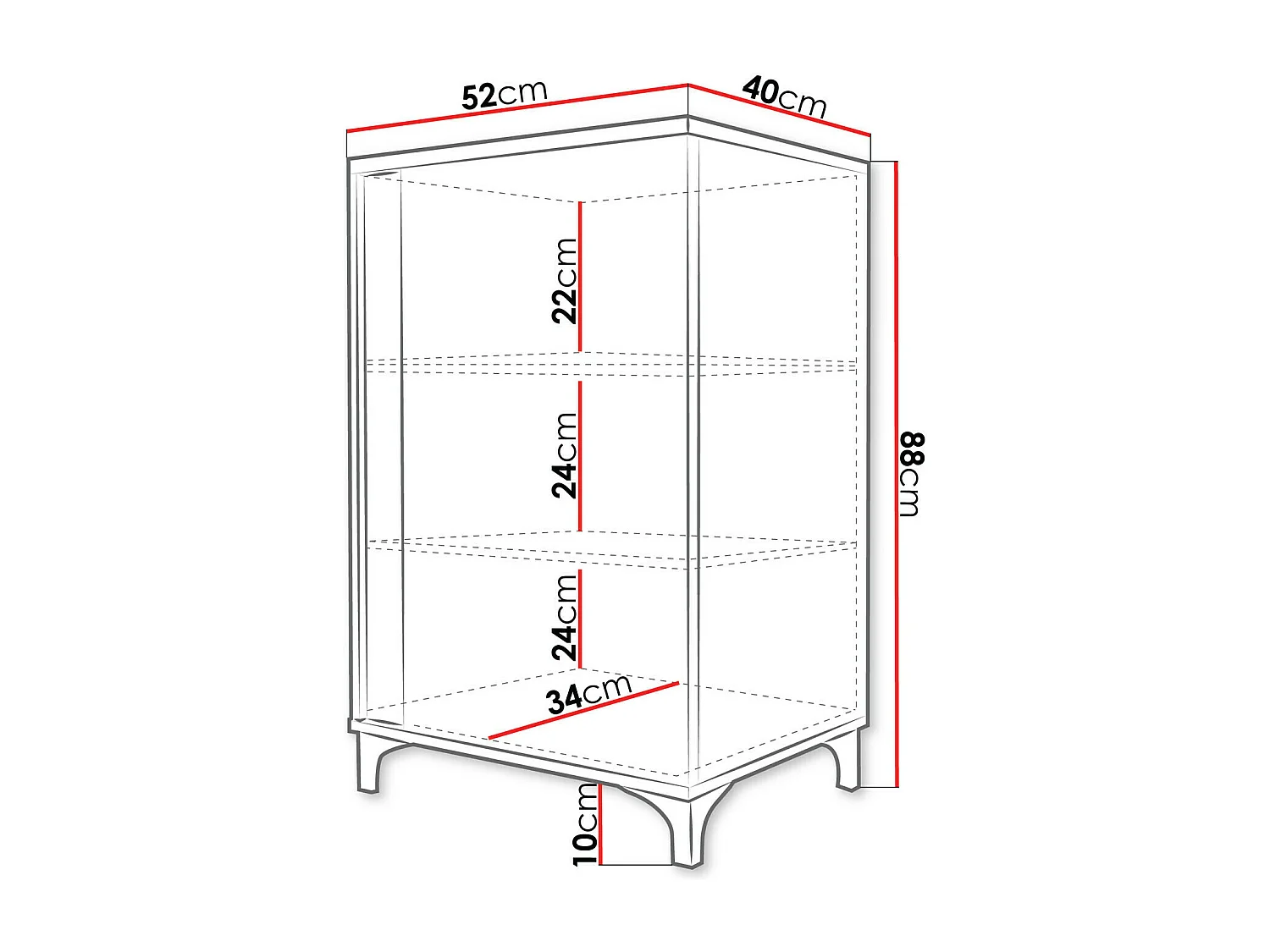 Buffet Livseri 100, Blanc brillant|Blanc, 88x52cm, Le nombre de portes: 140cm, Stratifié
