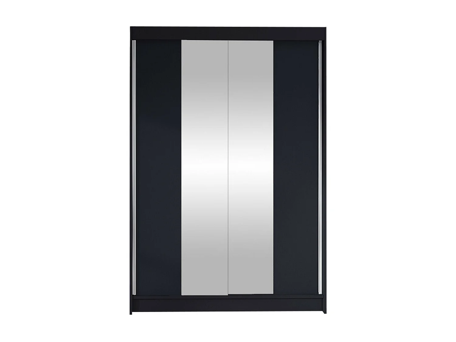 Armoire Closico 148, Noir, 200x120x58cm, Portes d'armoire: Coulissantes