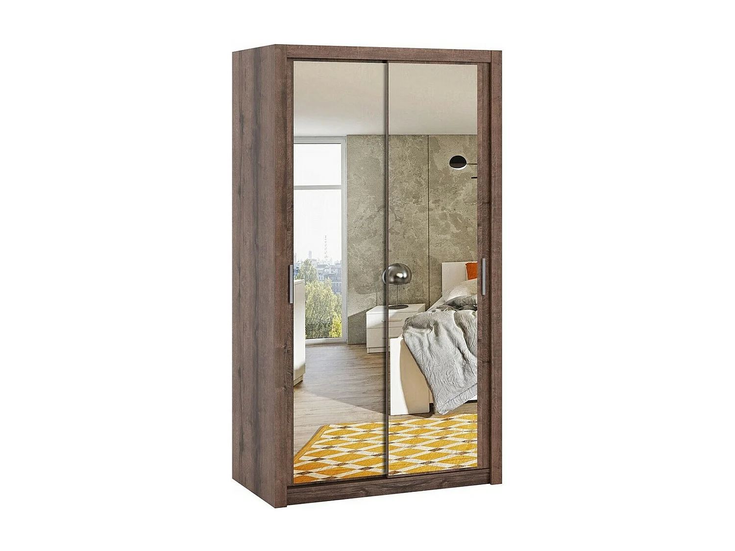 Armoire Catromi 104, Chêne du Monastery, 215x120x62cm, Portes d'armoire: Coulissantes