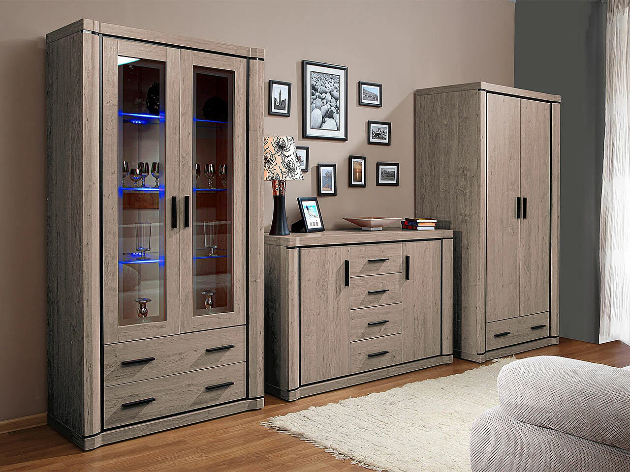 Armoire Lorelie 118, Truffe chêne, 192x97x58cm, Portes d'armoire: Avec des charnières