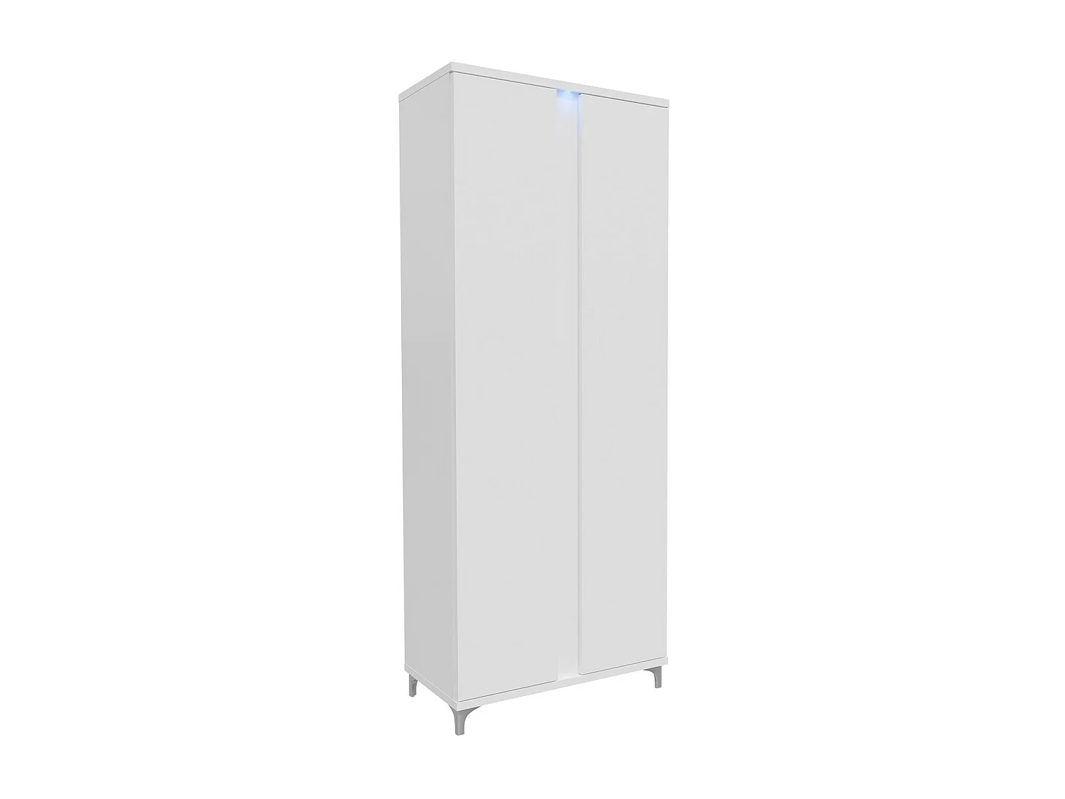 Armoire Livseri 114, Blanc brillant|Blanc, 200x90x55cm, Nombre d'étagères: 3