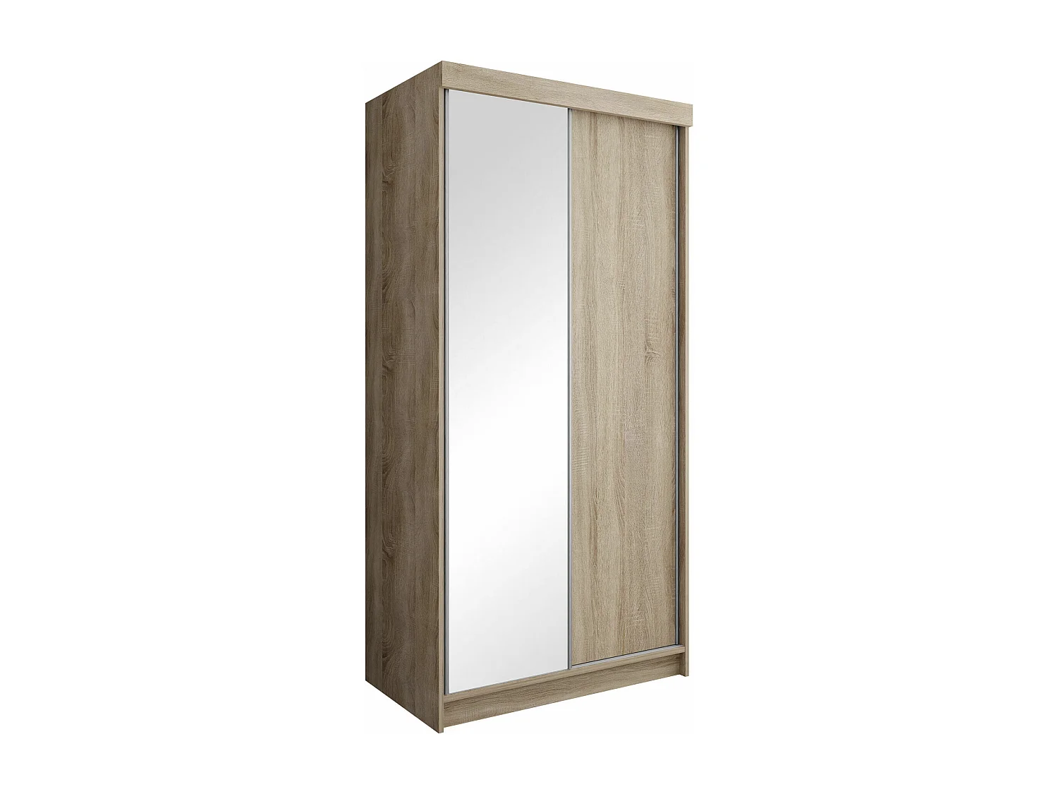 Armario Dover 103, Roble Sonoma, 200x100x62cm, Puertas de armario: Correderas