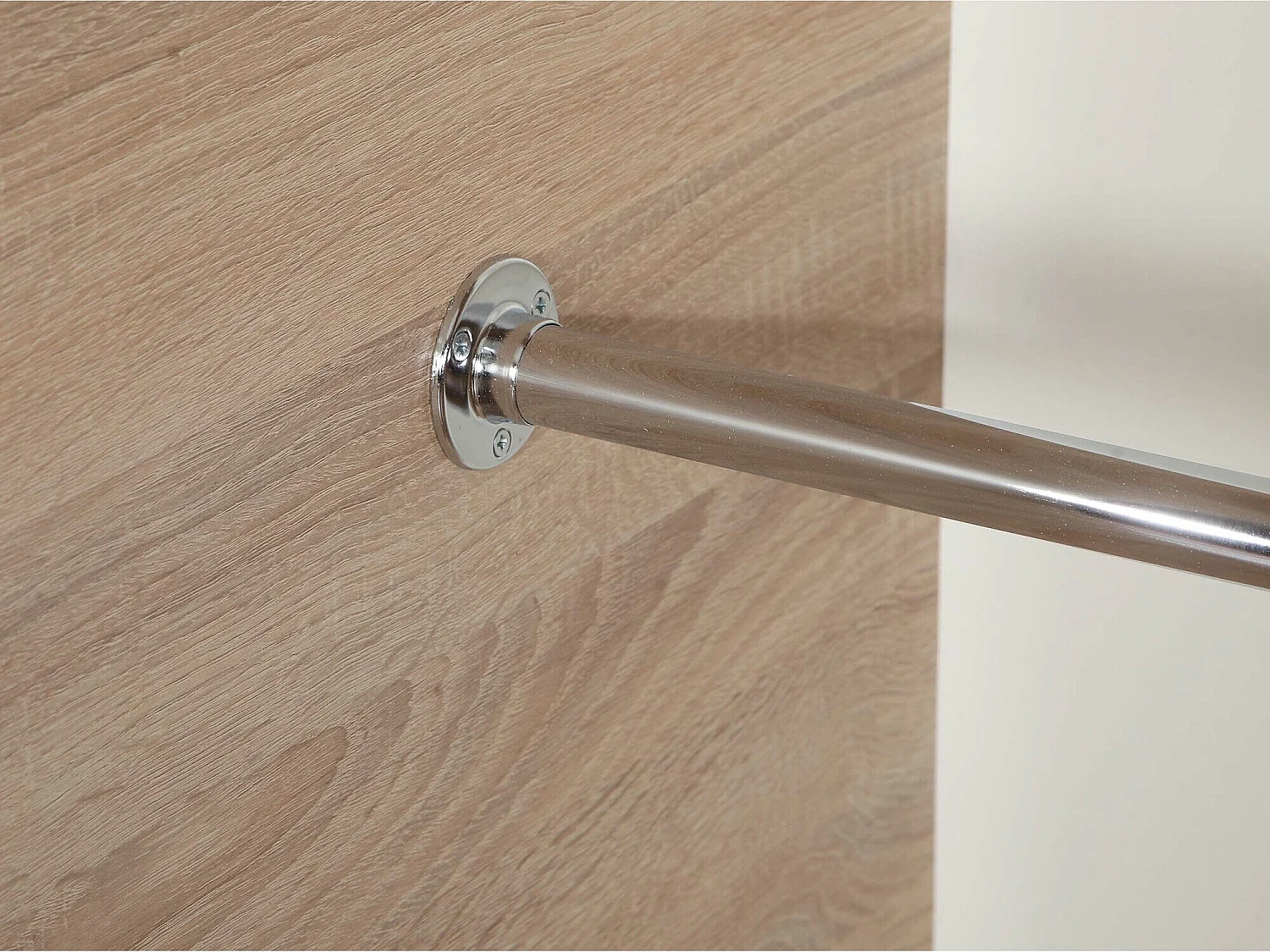 Armoire Apopka 102, Blanc, 205x120x60cm, Portes d'armoire: Coulissantes