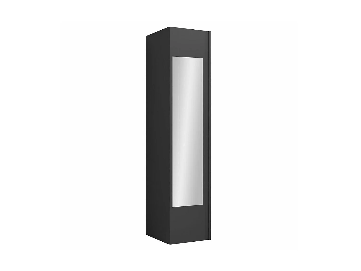 Armoire Hartford 370, Graphite, 186x40x44cm, Nombre d'étagères: 2