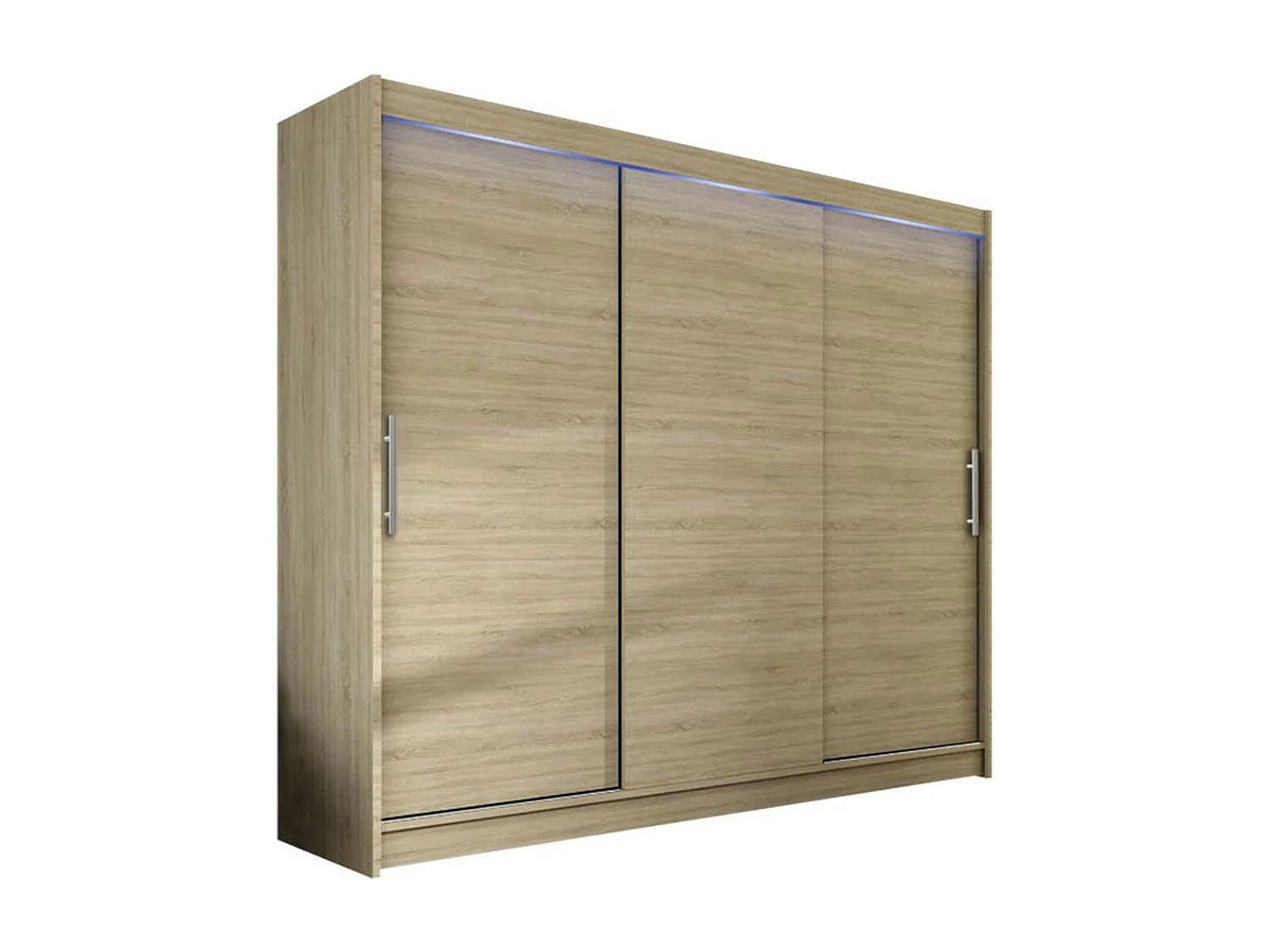 Armoire Closico 118, Sonoma chêne, 215x250x58cm, Portes d'armoire: Coulissantes