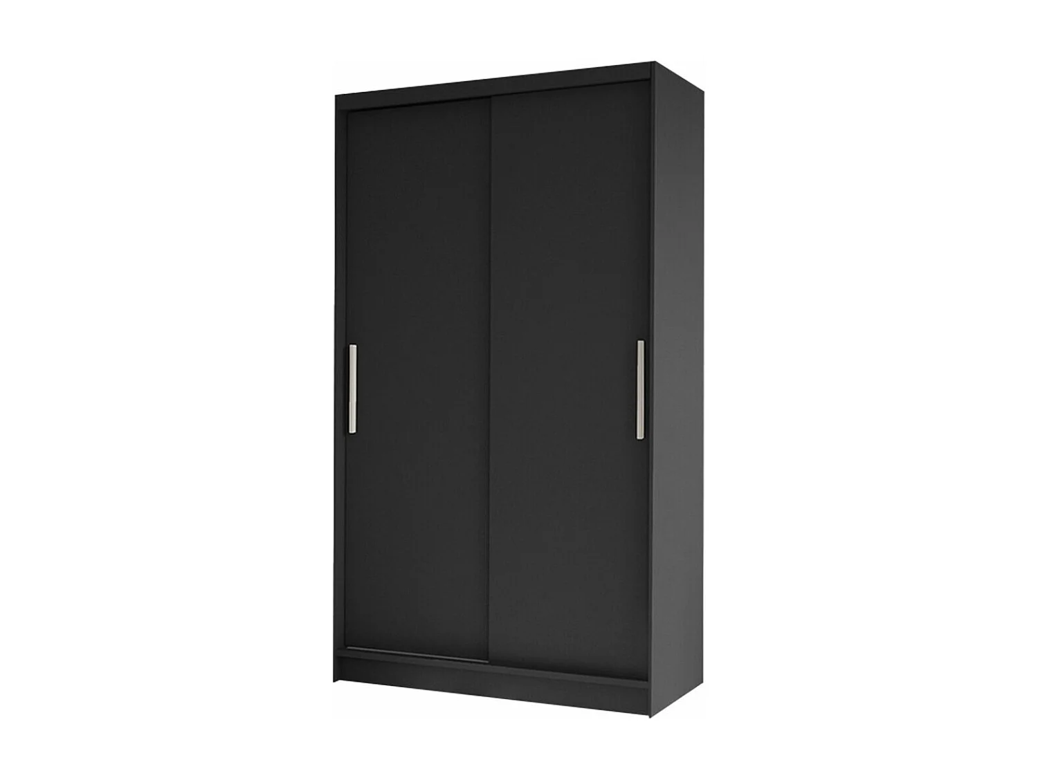 Armario Closico 162, Negro, 200x100x58cm, Puertas de armario: Correderas
