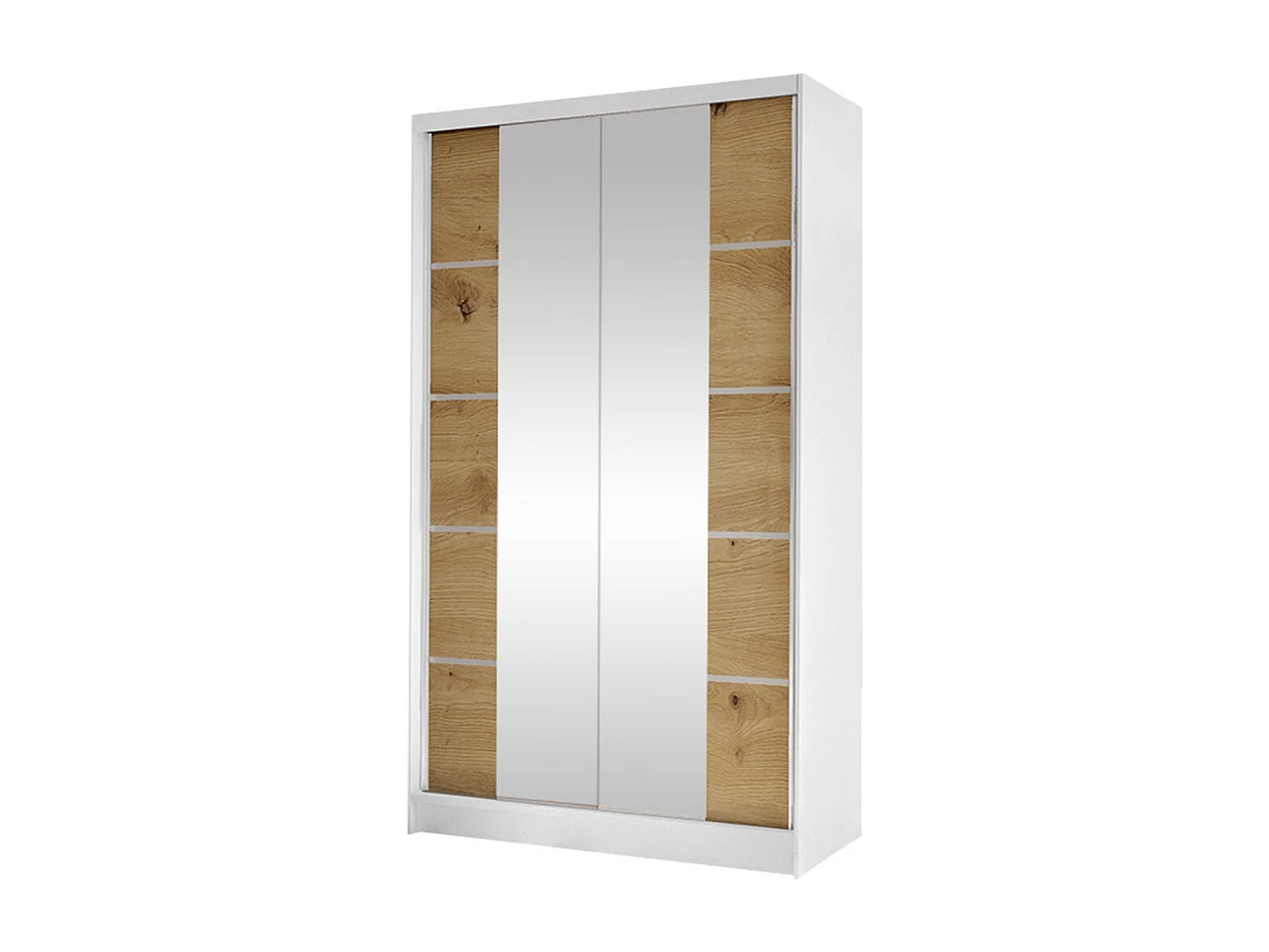 Armario Closico 168, Roble Artisan|Blanco, 200x100x58cm, Puertas de armario: Correderas
