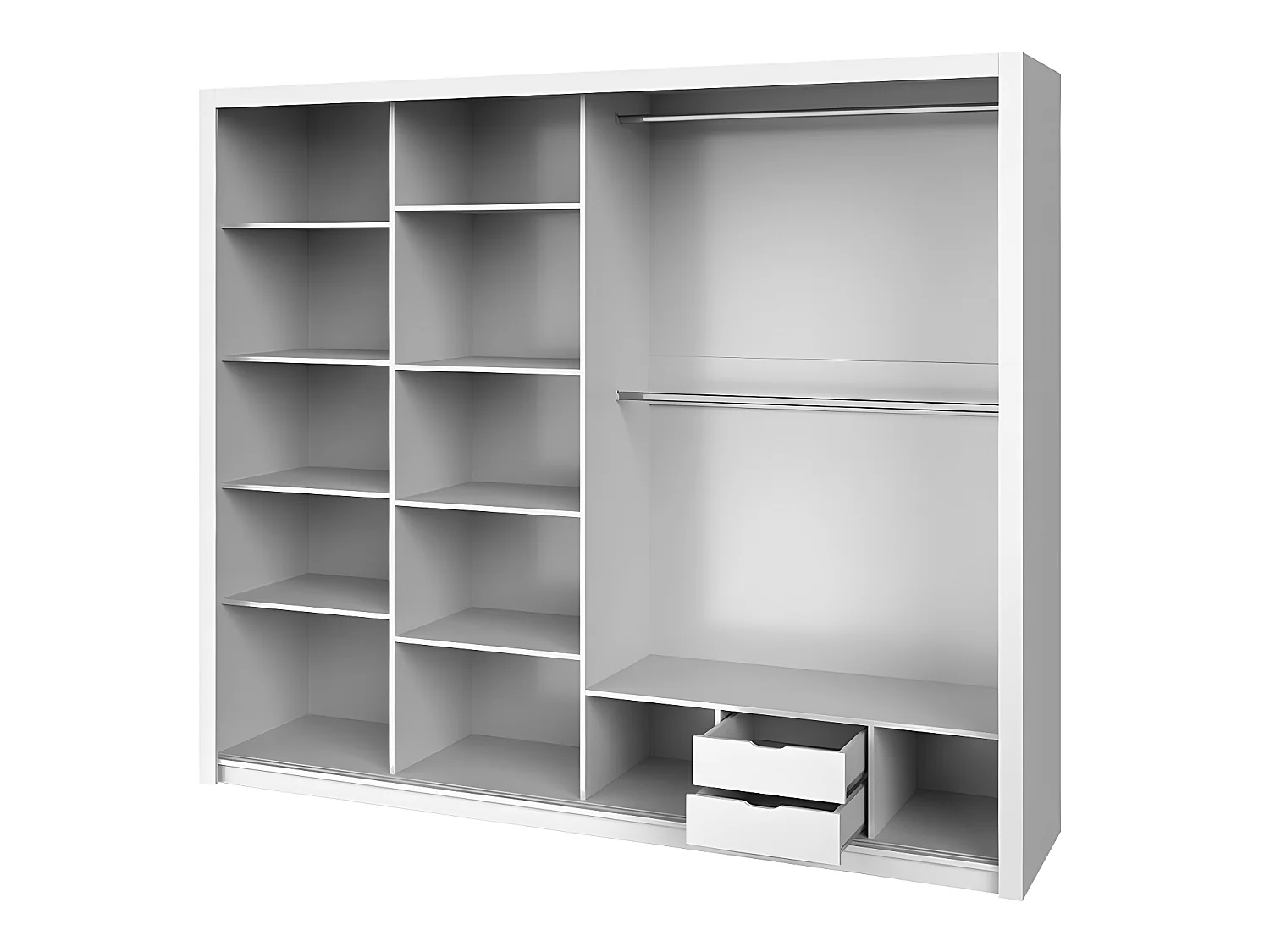 Armoire Catromi 111, Chêne Artisan, 215x250x62cm, Portes d'armoire: Coulissantes