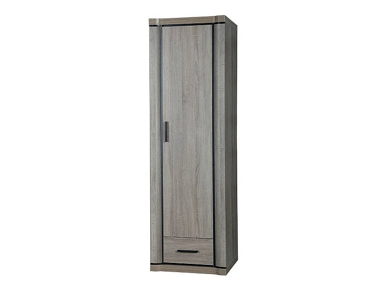 Armario Lorelie 117, Trufa roble, 192x58x58cm, Puertas de armario: Con bisagras