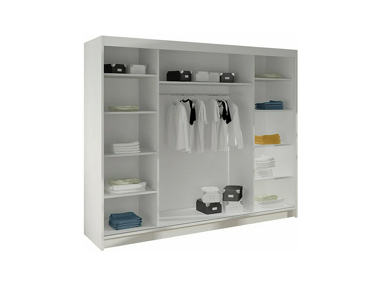 Armoire Closico 160, Sonoma chêne, 215x200x58cm, Portes d'armoire: Coulissantes