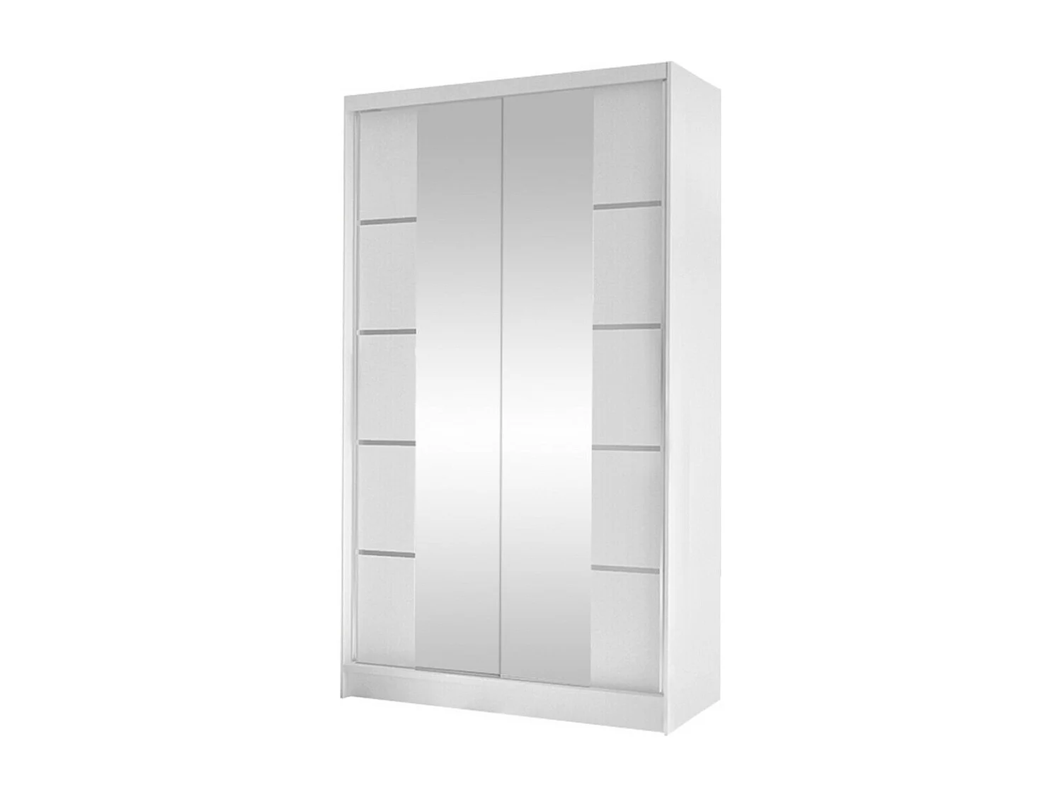 Armoire Closico 168, Blanc, 200x100x58cm, Portes d'armoire: Coulissantes