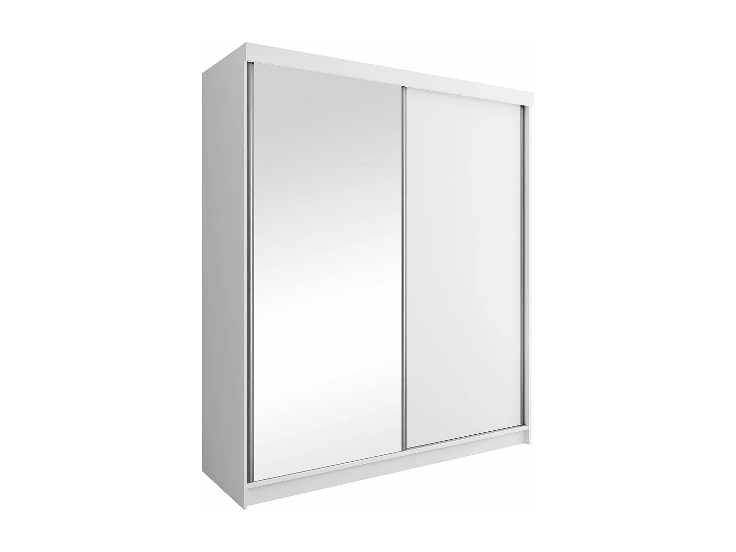 Armario Dover 107, Blanco, 200x200x62cm, Puertas de armario: Correderas