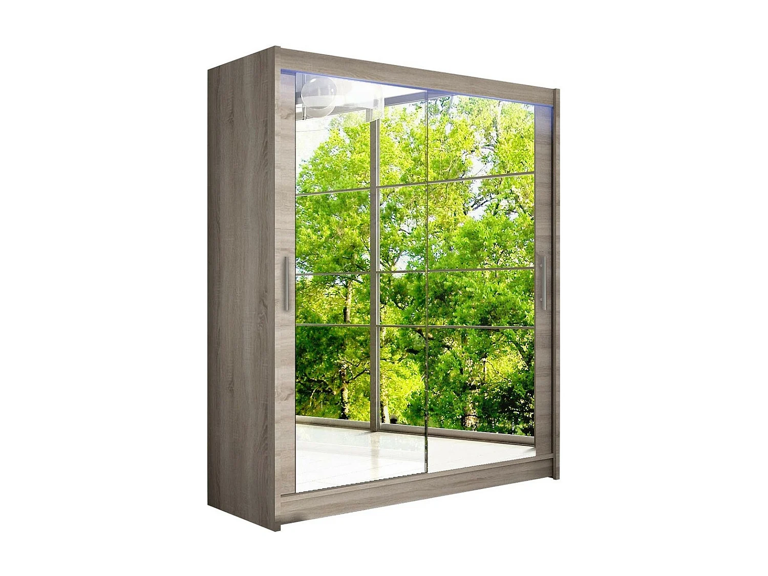 Armoire Closico 127, Truffe chêne, 200x150x58cm, Portes d'armoire: Coulissantes