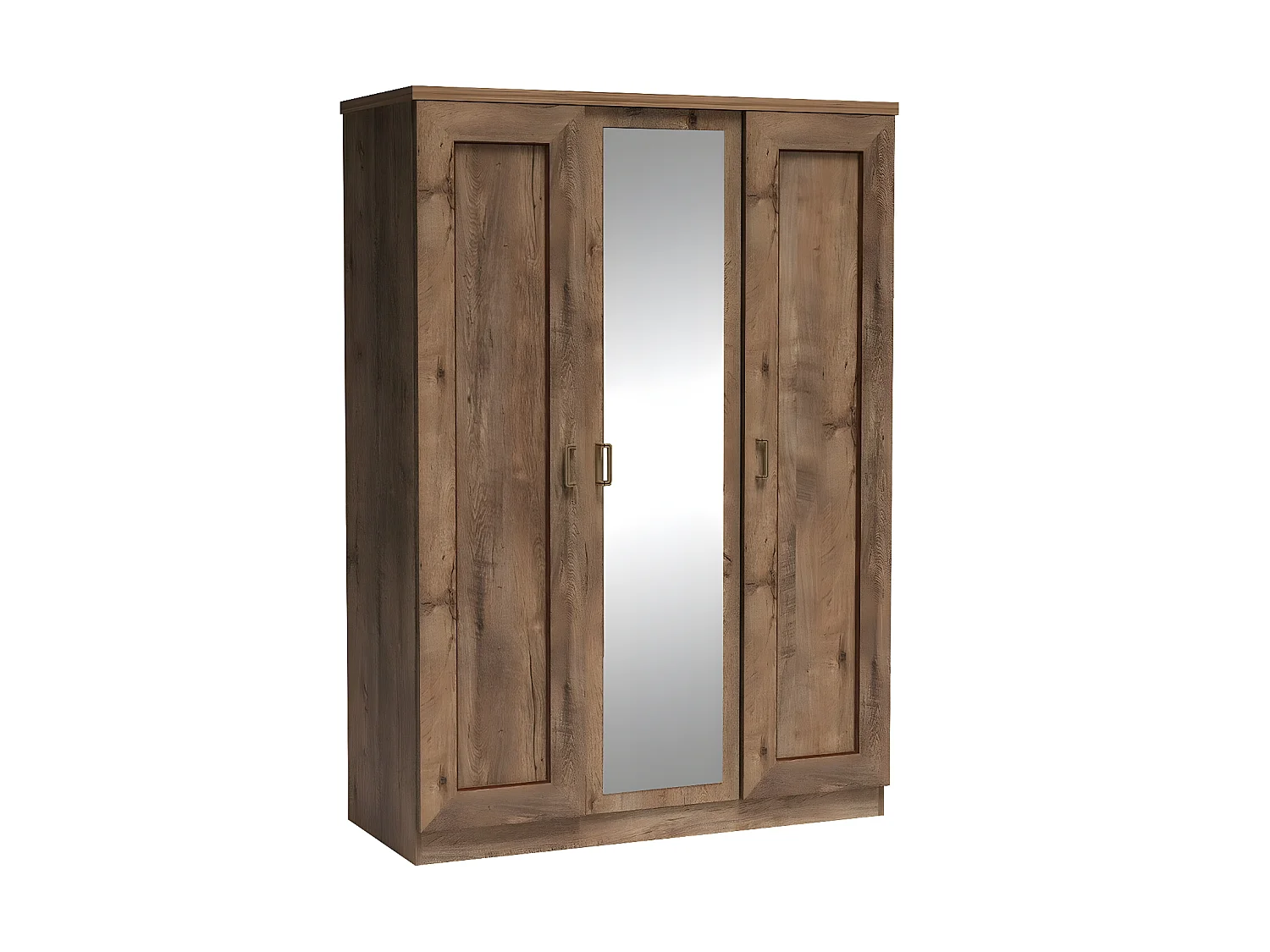 Armoire Lircava 112, Chêne de Lefkas, 191x135x57cm, Portes d'armoire: Avec des charnières