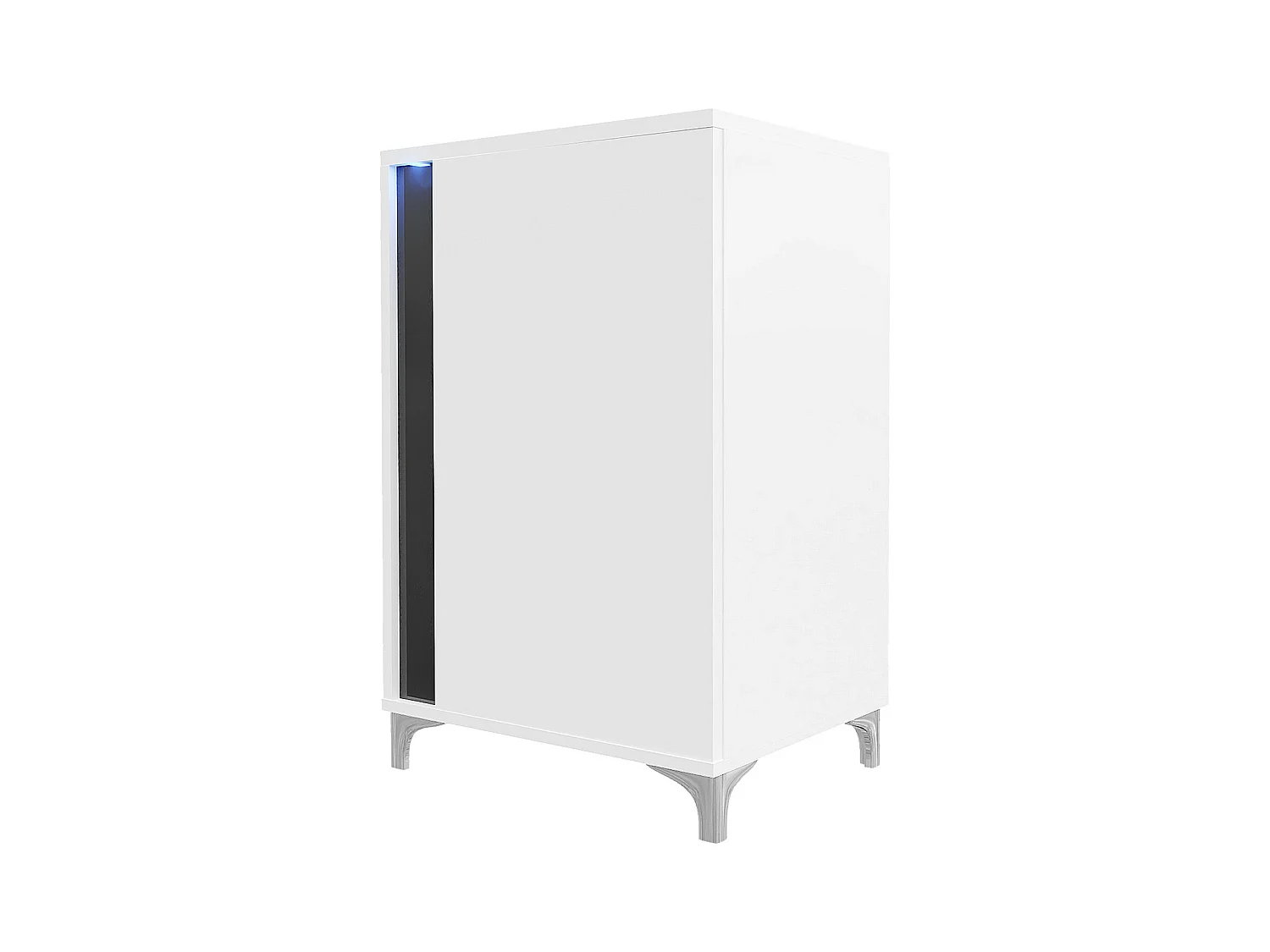 Aparador Livseri 100, Blanco brillante|Blanco|Negro brillante, 88x52cm40cm