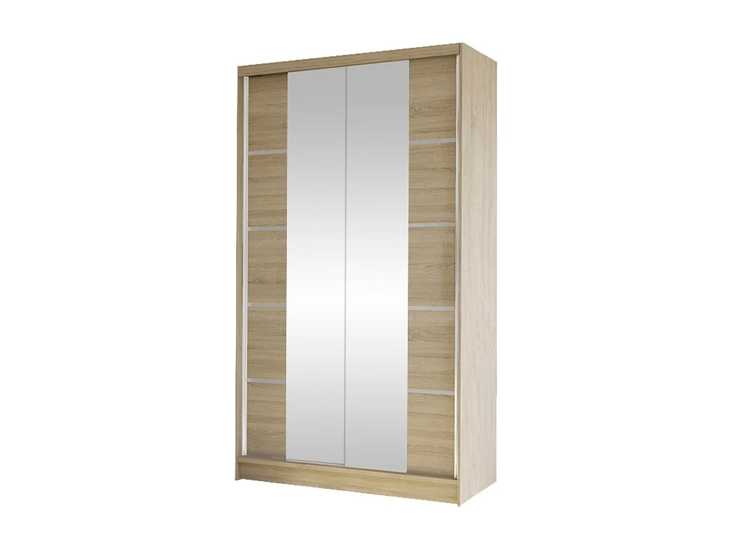 Armario Closico 168, Roble Sonoma, 200x100x58cm, Puertas de armario: Correderas