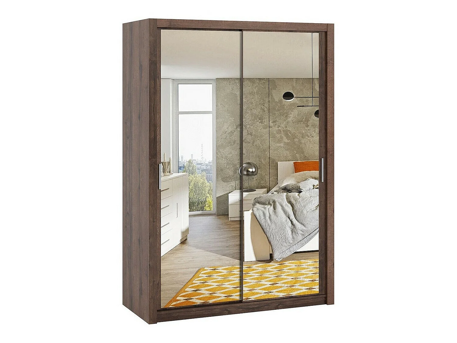 Armario Catromi 106, Roble del Monastery, 215x150x62cm, Puertas de armario: Correderas