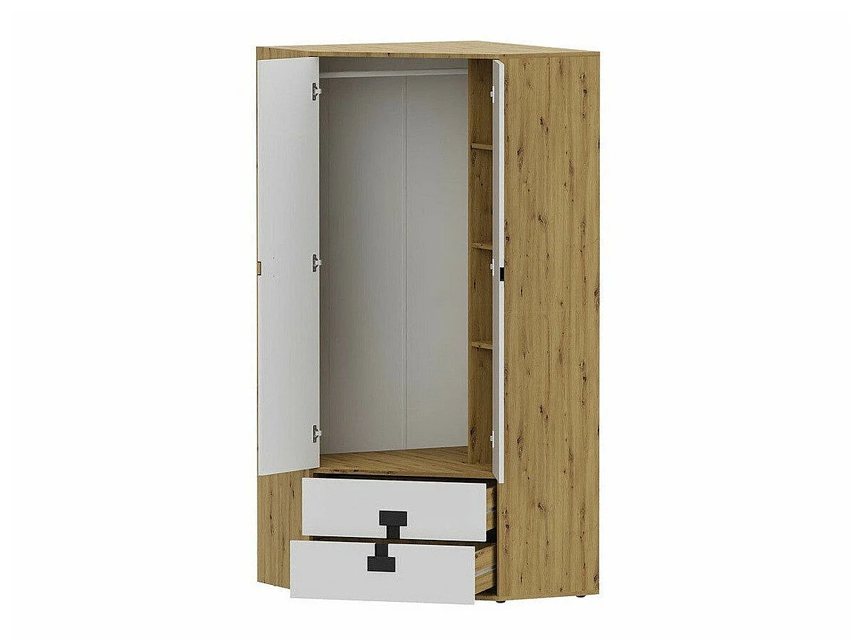 Armoire d'angle Florevi 114, Nombre d'étagères: 3, 19x9x9cm